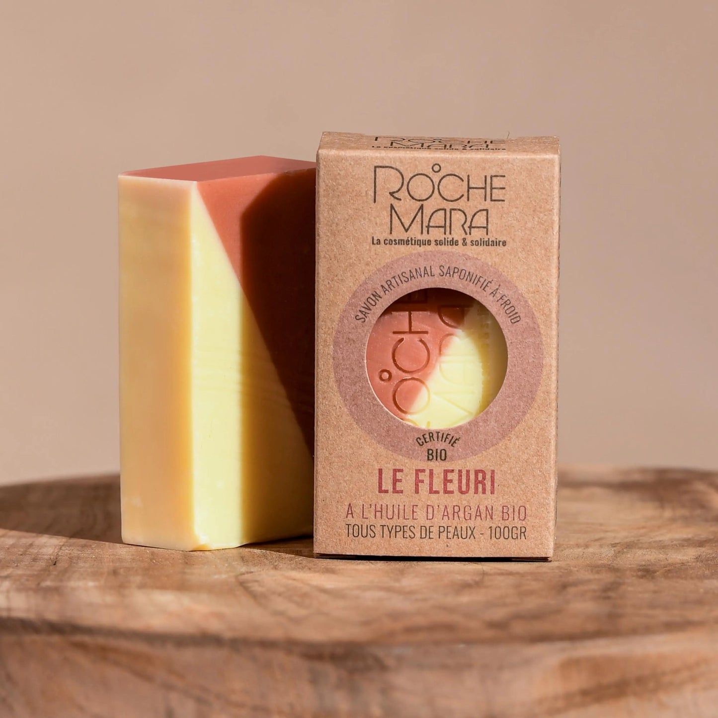 Savon solide le Fleuri avec étui Ma boutique