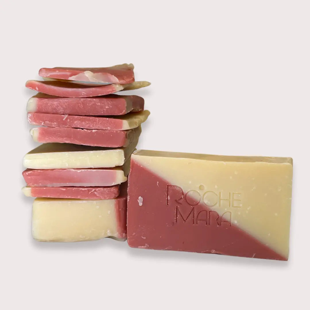 Chutes anti-gaspi de notre savon solide artisanal bio : Le Fleuri à l'huile d'Argan Rochemara