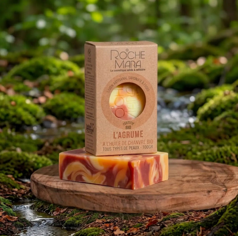 Savon solide L'AGRUME avec étui Ma boutique